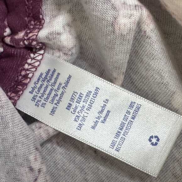 Limited Too Girls Floral Ruched Knit Blouse Top Pink Purple M 10 NWT - Picture 7 of 8